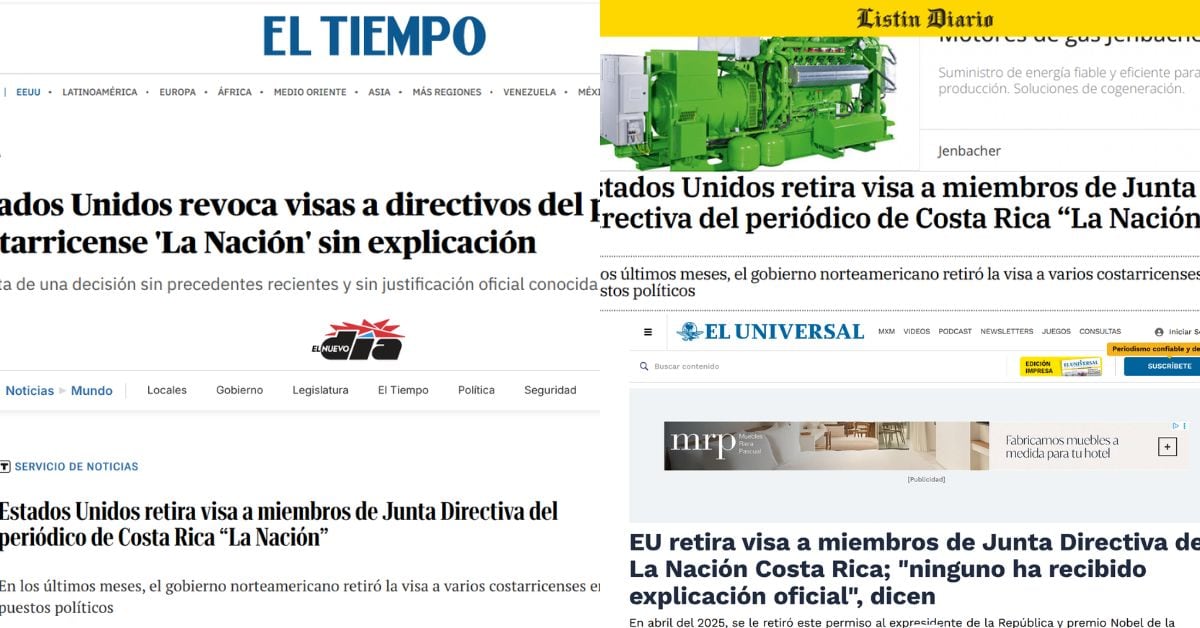 Diarios internacionales informan sobre retiro de visas a directivos.