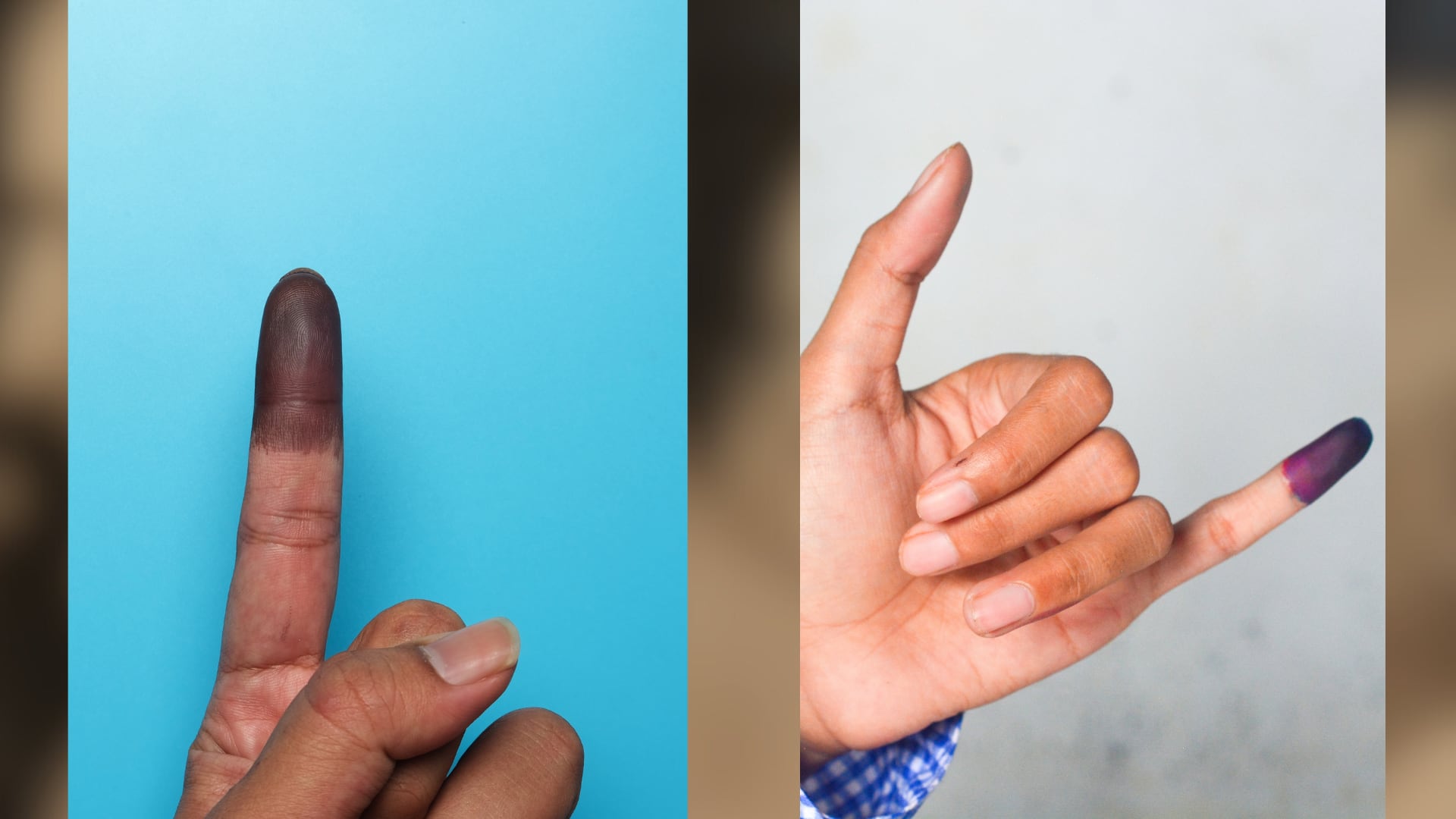 Dedos entintados, marcar un dedo con tinta indeleble como señal de haber votado