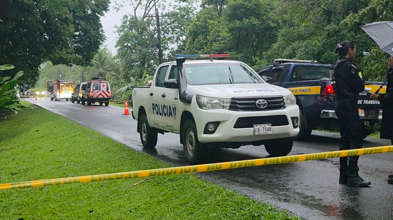 imágenes del sitio donde se observa el lugar del accidente