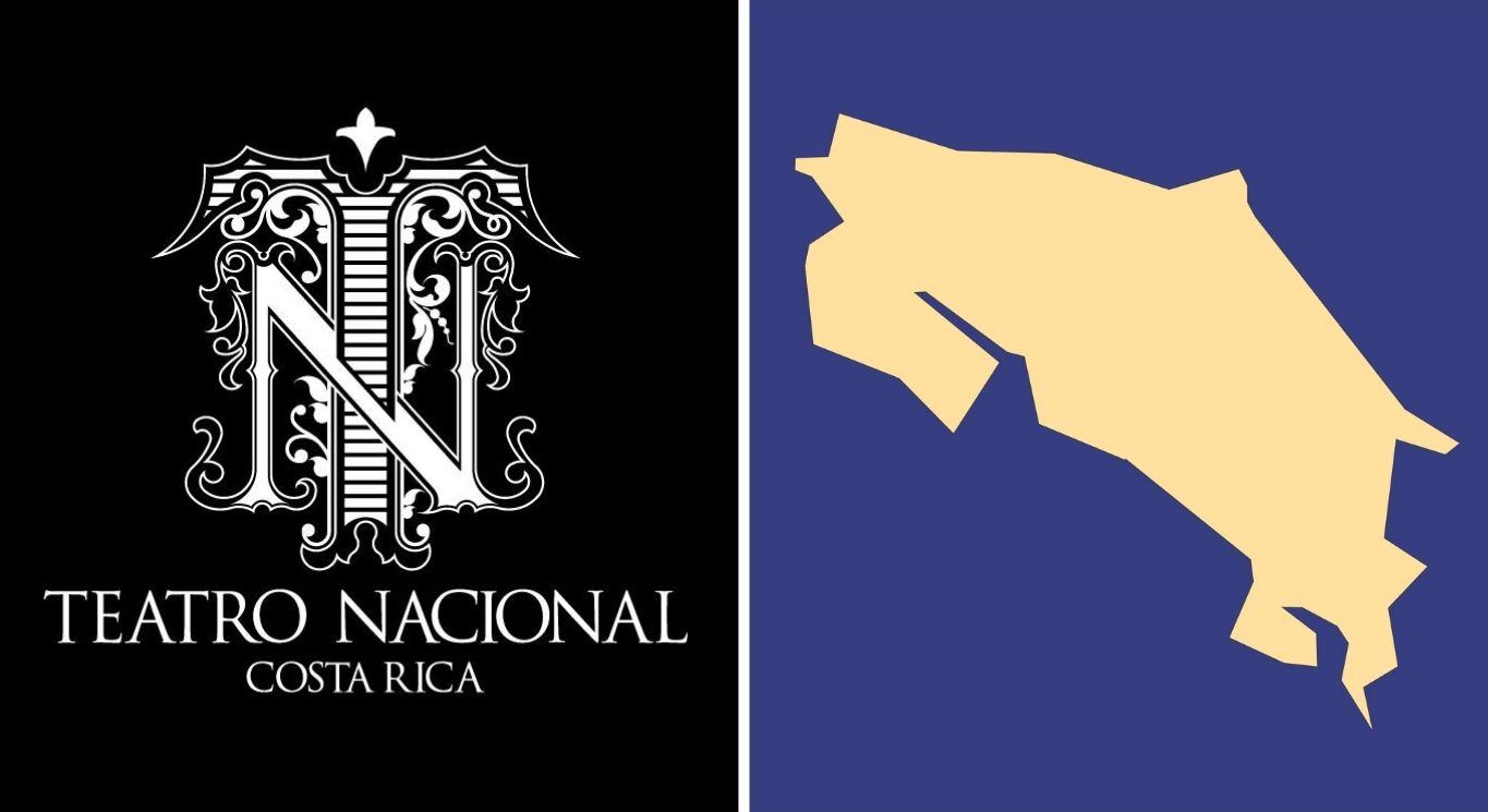 On the left is the traditional logo of the National Theatre, which was replaced last Friday (August 16) by the current government's logo (on the right).