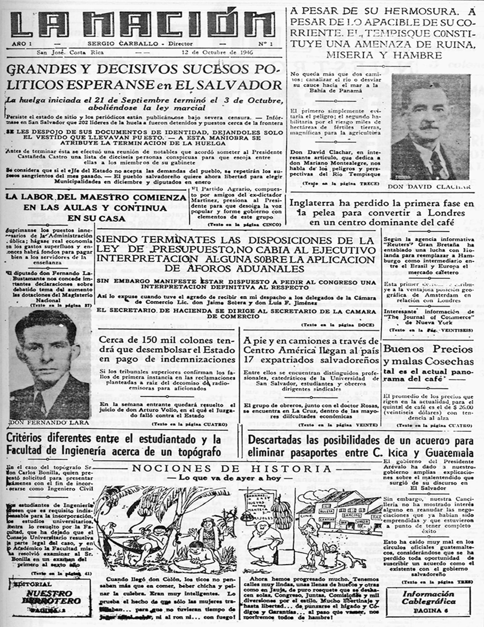 Primera portada de La Nación