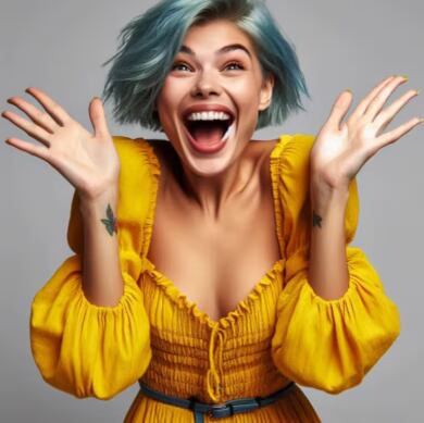 Así se vería el personaje Alegría de Intensamente según la Inteligencia Artificial. Foto: Copilot