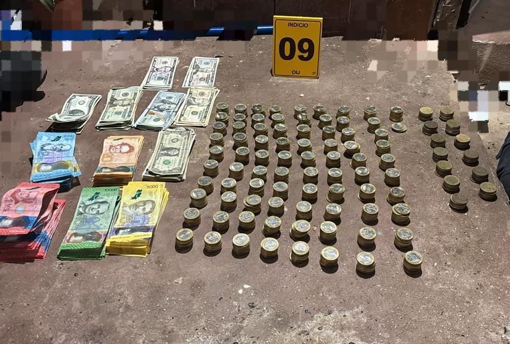 OIJ decomisa dinero en vivienda tras allanamientos en Puntarenas