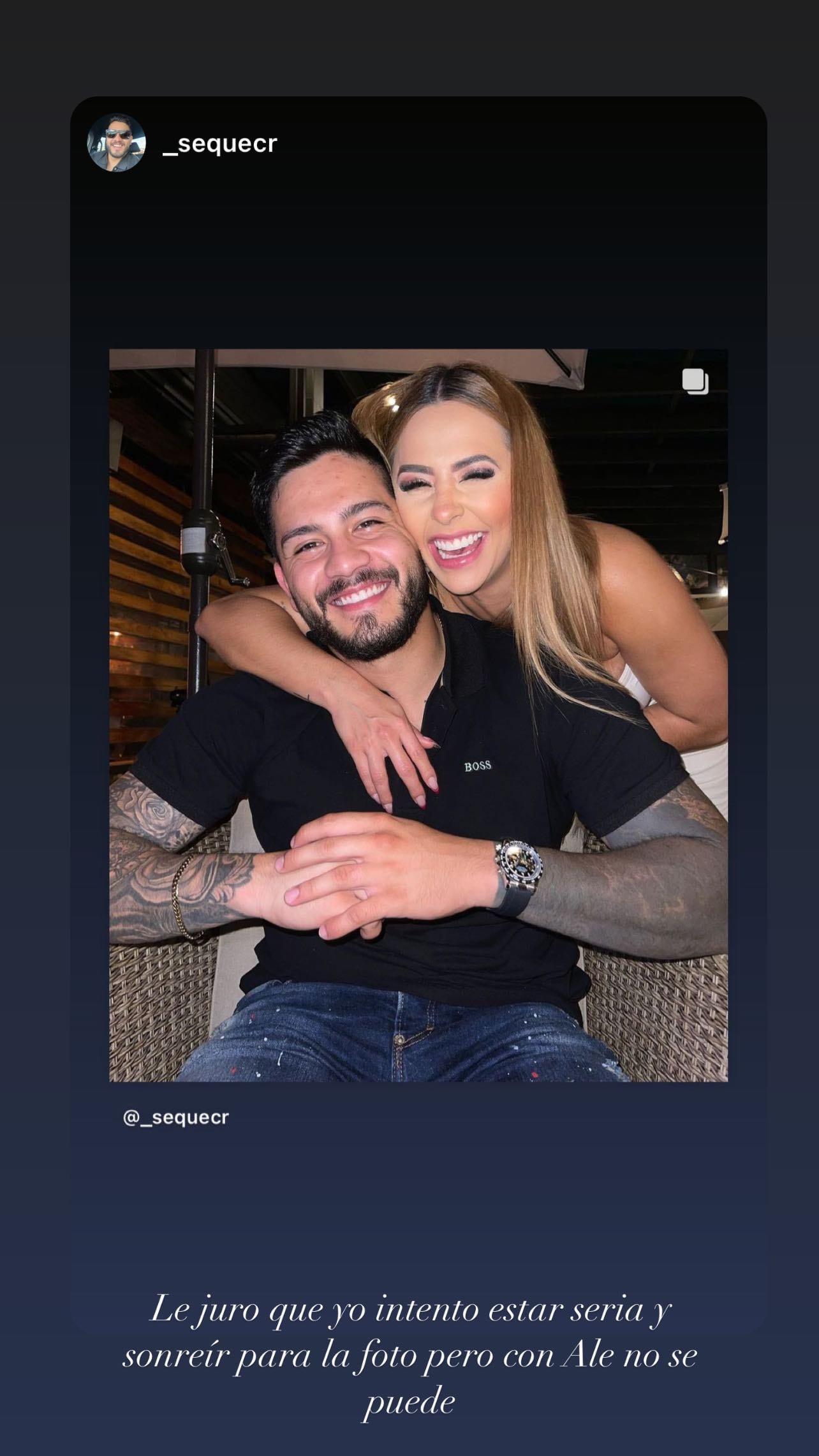 Keyla Sánchez y su novio Alejandro Sequeira