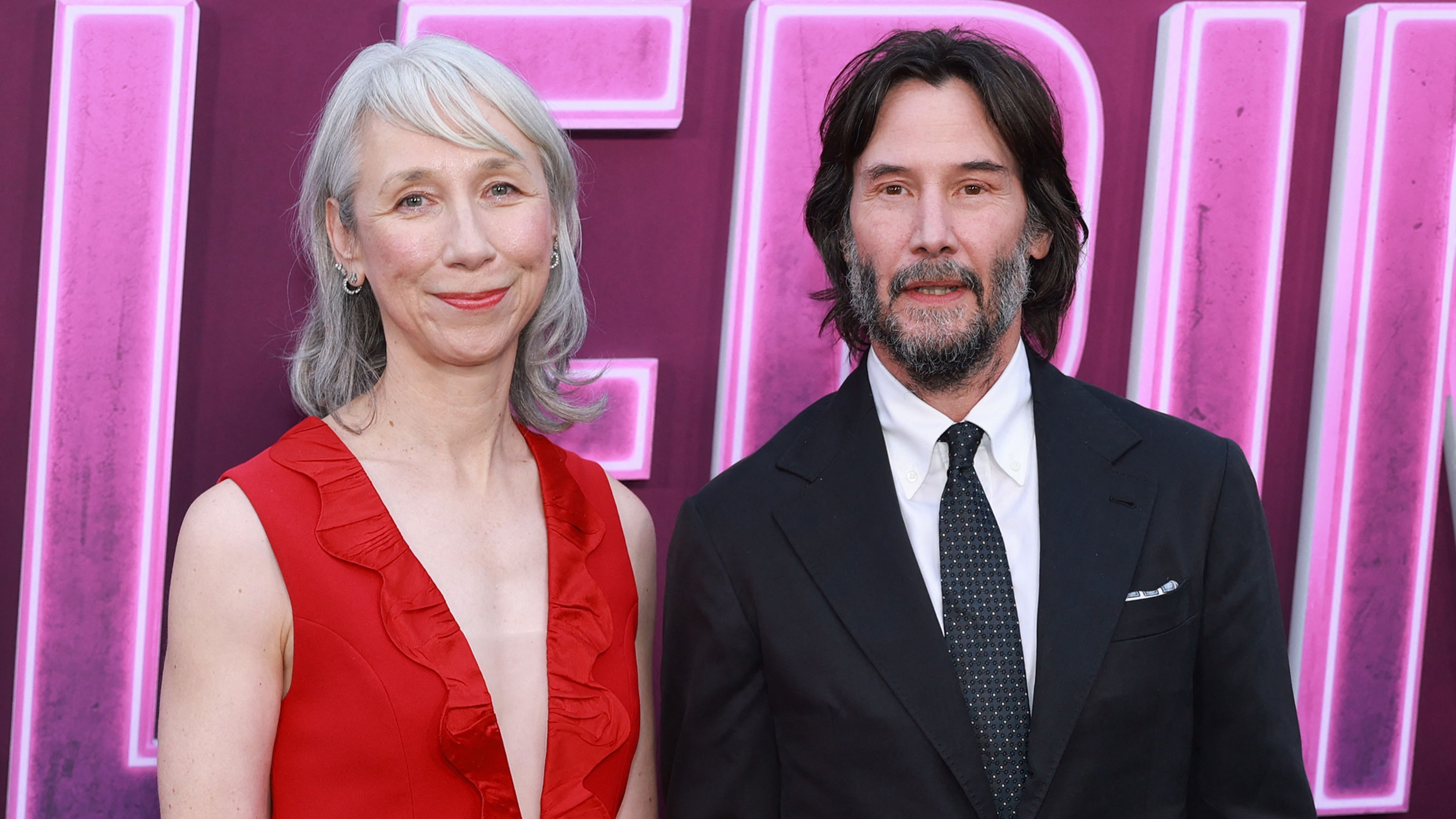 HOLLYWOOD, CALIFORNIA - JUNE 03: (L-R) Alexandra Grant and Keanu Reeves attend the world premiere of "Ballerina", presented by Lionsgate, at TCL Chinese Theatre on June 03, 2025 in Hollywood, California. Matt Winkelmeyer/Getty Images/AFP (Photo by Matt Winkelmeyer / GETTY IMAGES NORTH AMERICA / Getty Images via AFP)