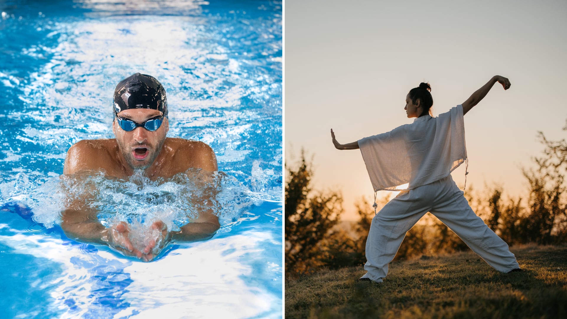 Caminar, nadar, Tai Chi y fuerza figuran entre los ejercicios que recomienda Harvard para mejorar la salud mental y física.