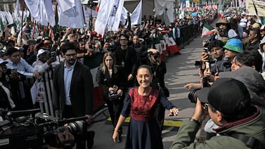 Presidenta de México, Claudia Sheinbaum, refuerza su apoyo político con multitudinaria concentración