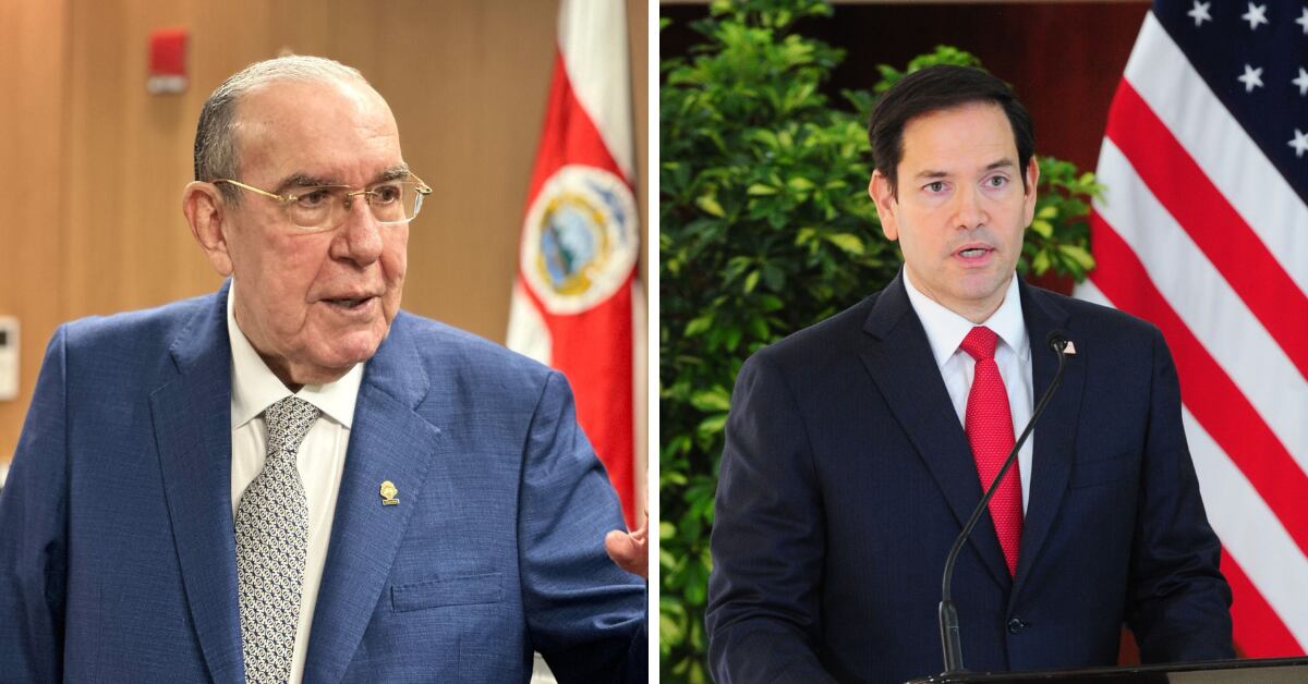 Rodrigo Arias, presidente de la Asamblea Legislativa, y Marco Rubio, secretario de Estado de EE.UU.