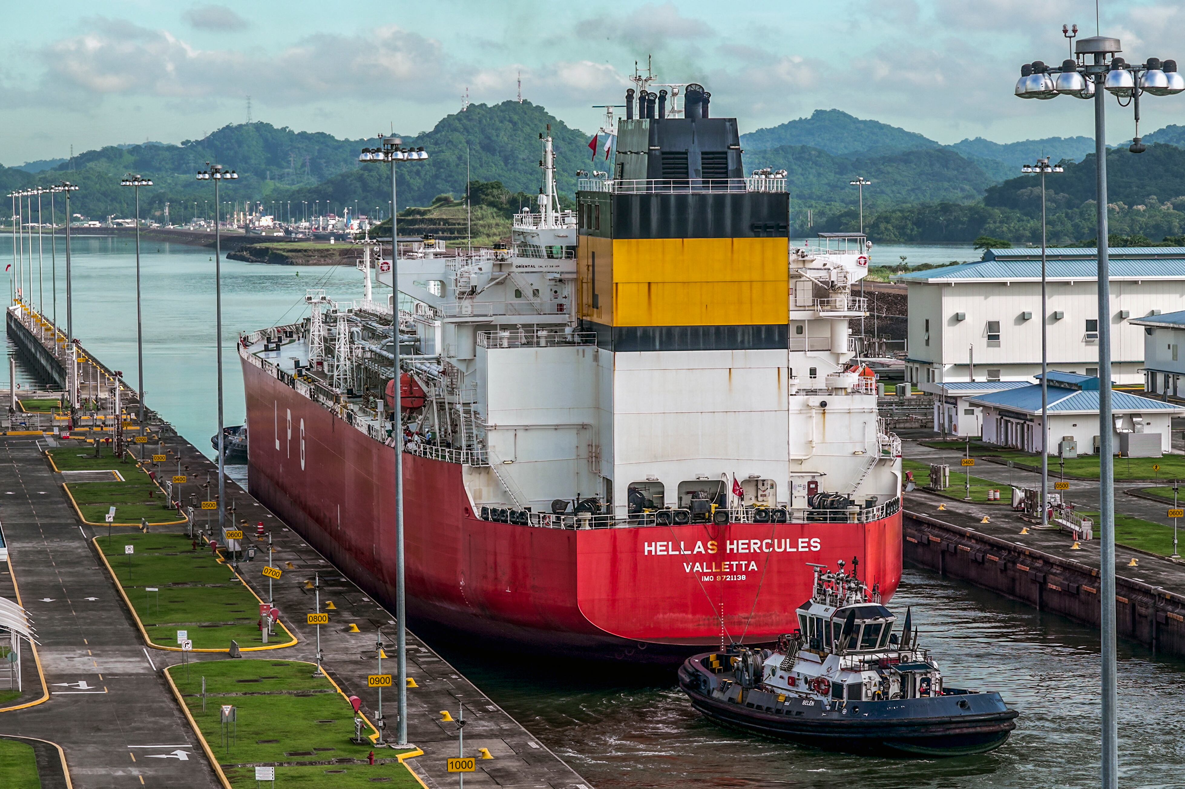 El Canal de Panamá ha tenido problemas con la afluencia de agua en el canal producto a la sequía del fenómeno de El Niño. Foto: Ivan PISARENKO / AFP