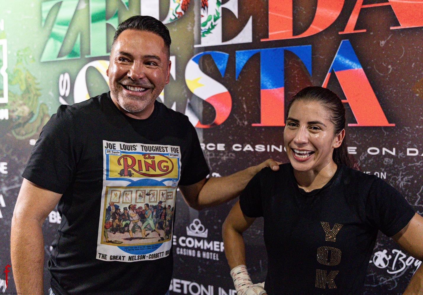 Yokasta Valle
Óscar de La Hoya
Golden Boy Promotions
31 de agosto del 2023
Tomada de Facebook