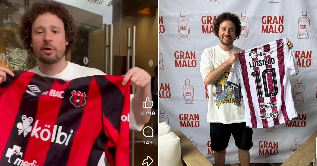 Luisito Comunica recibió un regalo de Liga Deportiva Alajuelense y del Deportivo Saprissa.