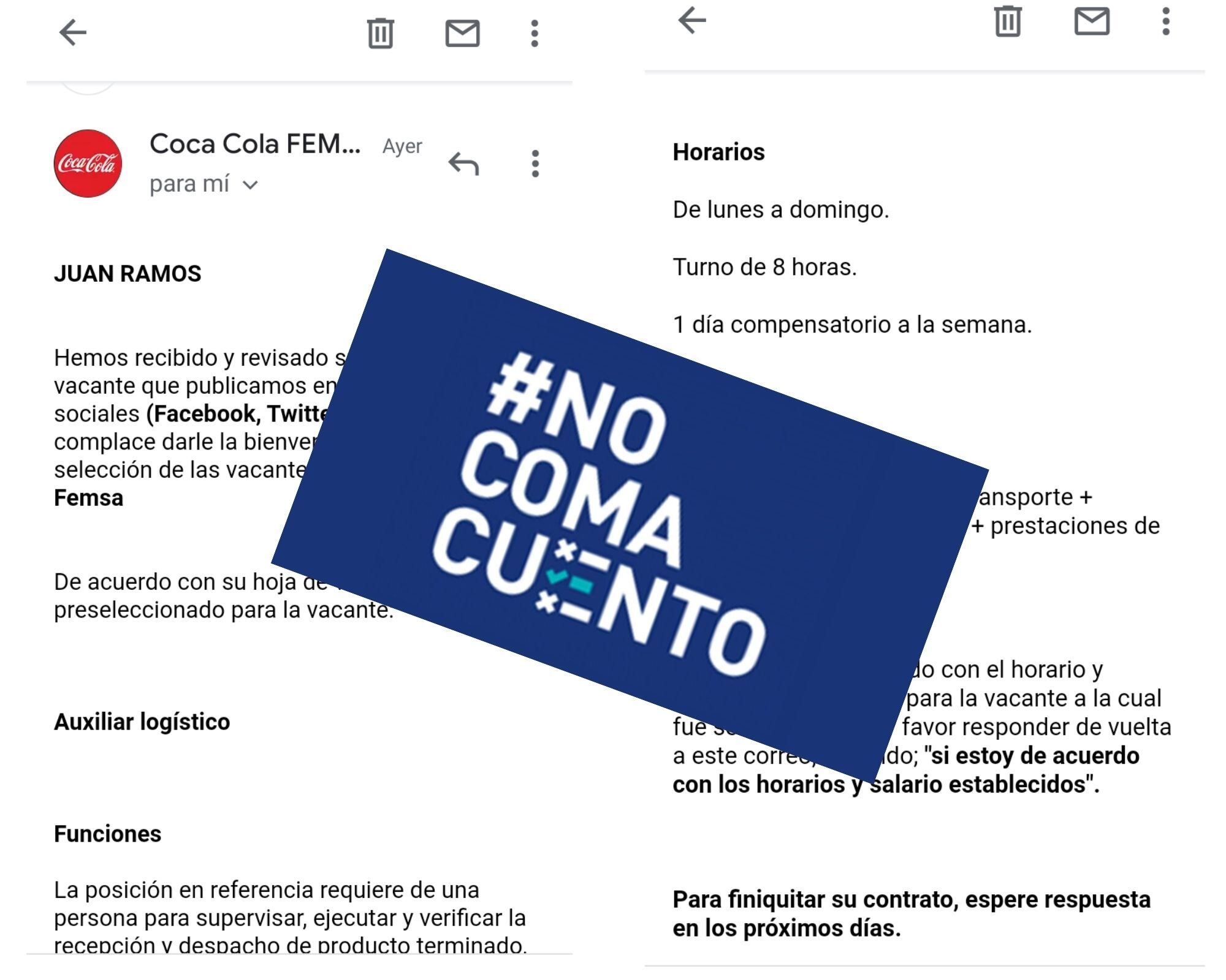 Los delincuentes montan toda una falsa estructura de reclutamiento y envían a las víctimas correos como este.
