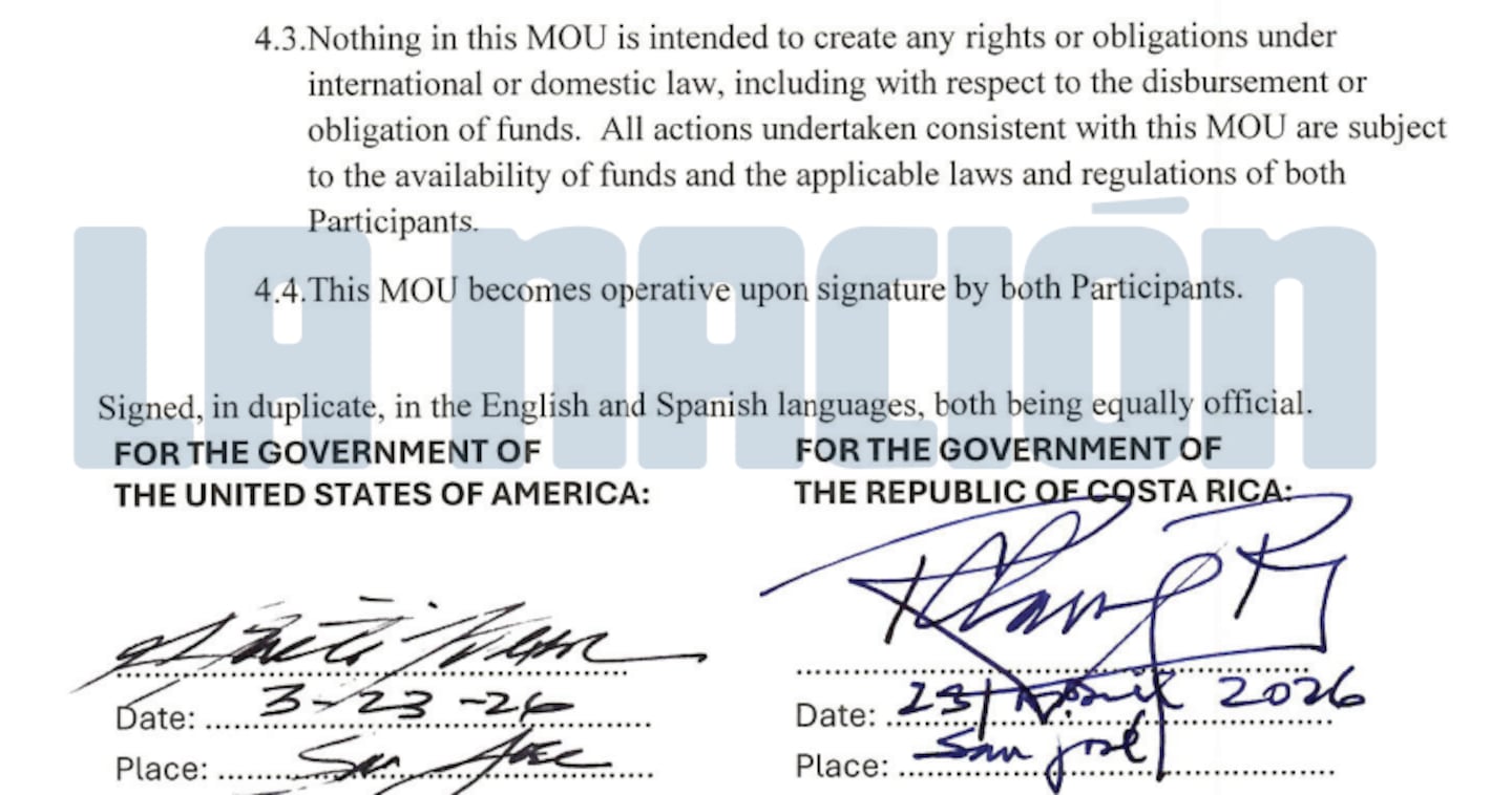 Vea el texto del acuerdo firmado por Rodrigo Chaves que permite a Estados Unidos deportar 25 migrantes por semana a Costa Rica