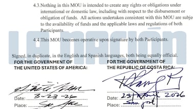 Lea el texto del acuerdo firmado por Rodrigo Chaves que permite a Estados Unidos deportar 25 migrantes por semana a Costa Rica