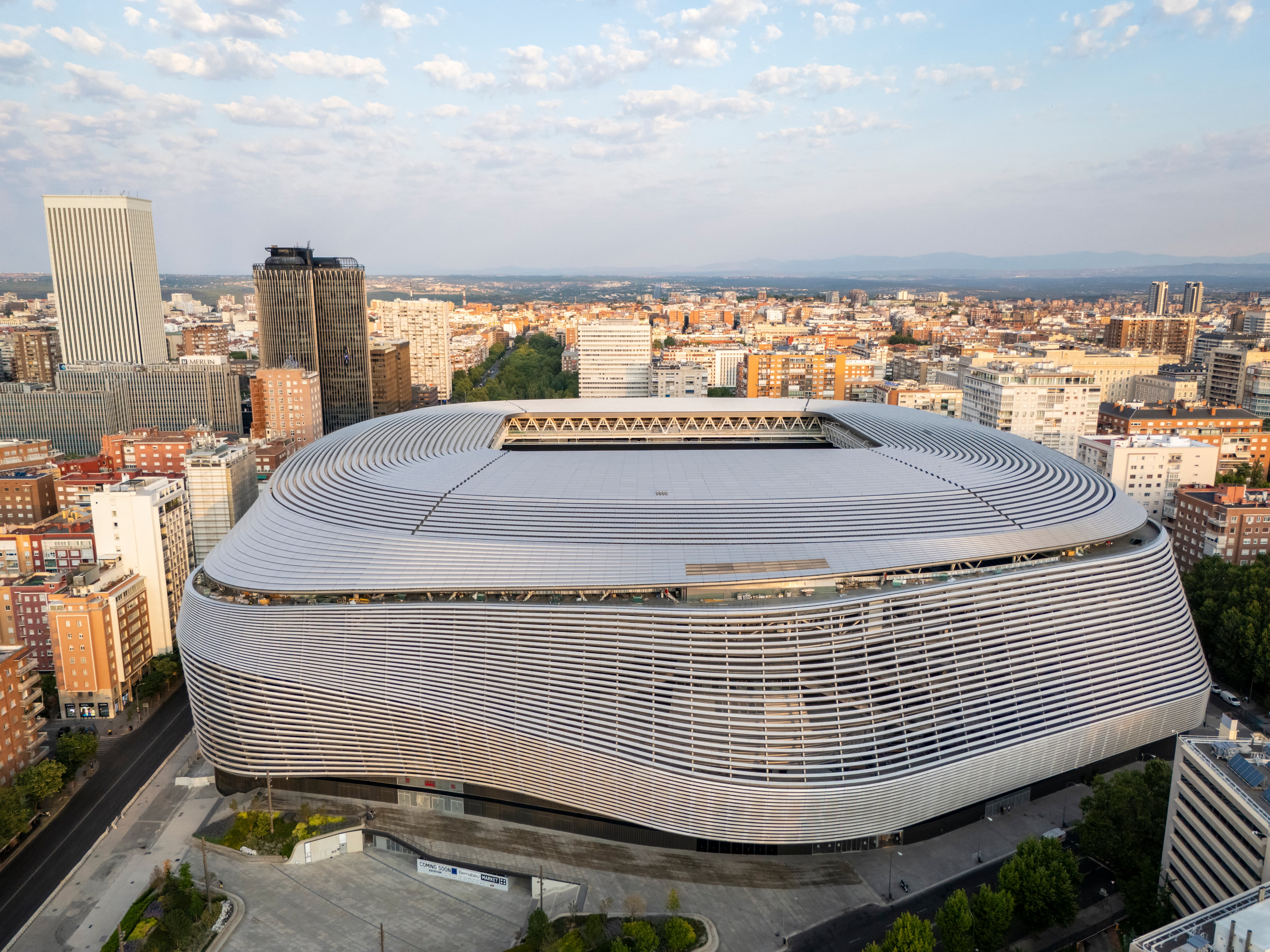 El estadio Santiago Bernabéu, en Madrid, es una de las sedes previstas para el Mundial 2030.