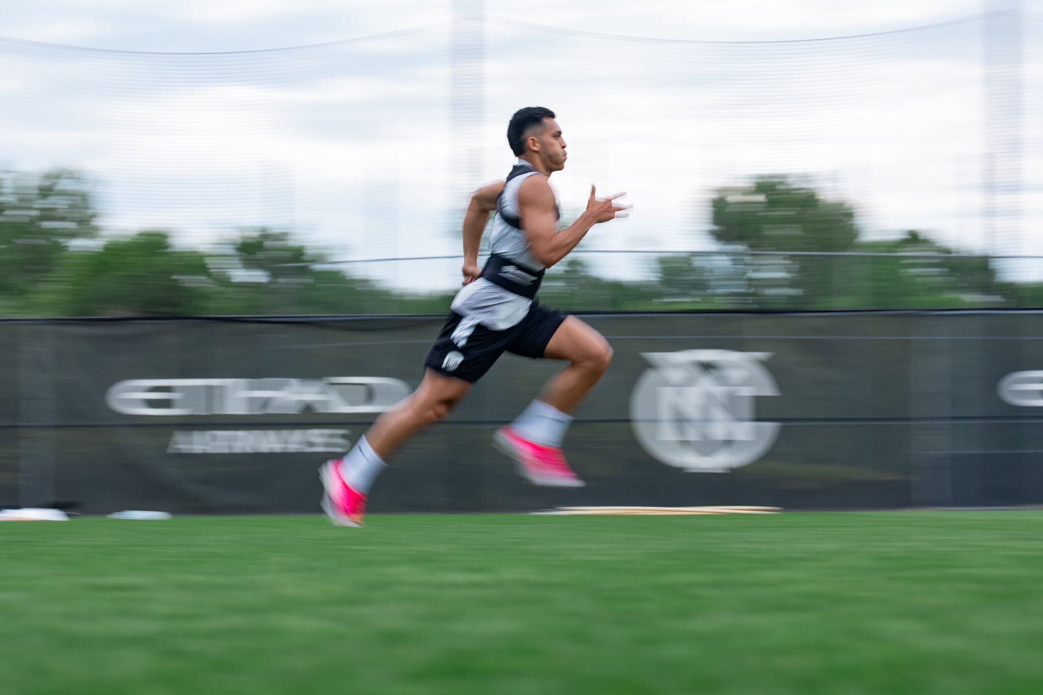 Alonso Martínez en el entrenamiento del New York City de la MLS, equipo con el que afrontará la segunda parte de la temporada.
