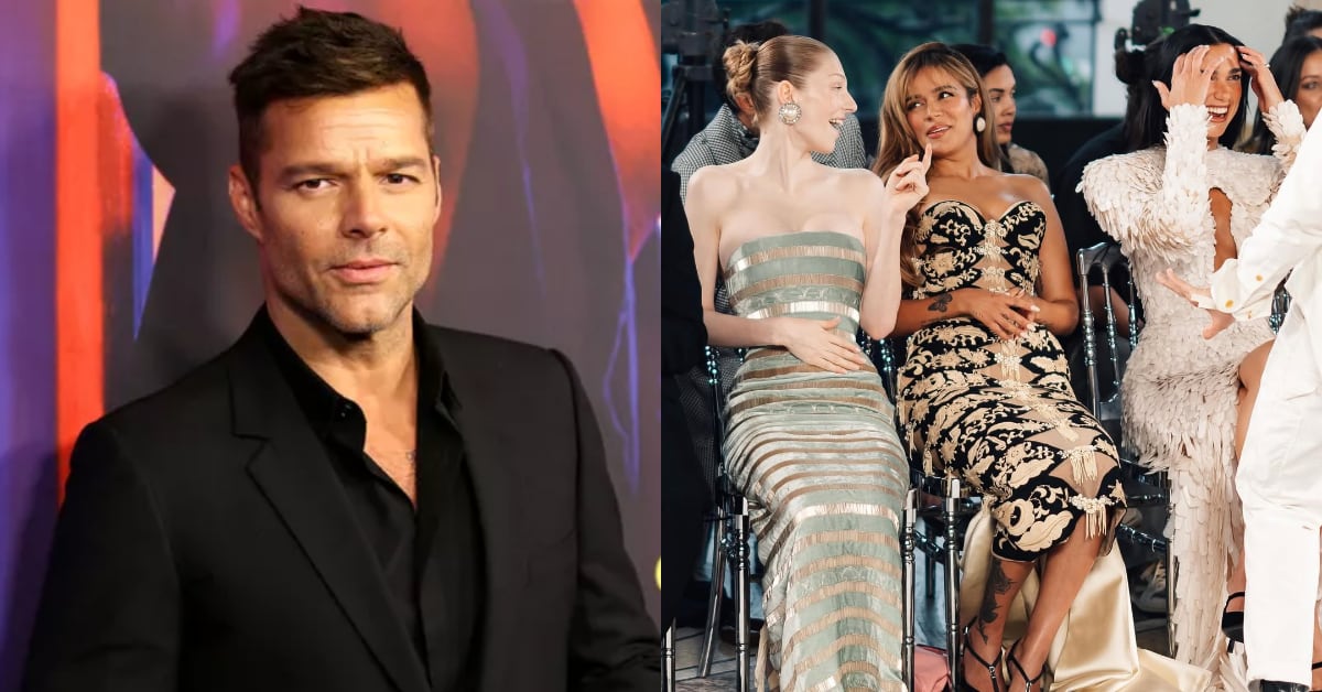 El cantante puertorriqueño, Ricky Martin, reaccionó a una publicación que excluyó a Karol G del grupo de celebridades destacadas en la primera fila del evento.
