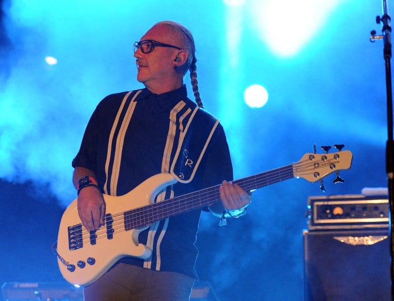INDIO, CA - APRIL 15: Musician Sabo Romo of the band Caifanes performs during Day 1 of the Coachella Valley Music & Arts Festival 2011 held at the Empire Polo Club on April 15, 2011 in Indio, California. Frazer Harrison/Getty Images/AFP (Photo by Frazer Harrison / GETTY IMAGES NORTH AMERICA / Getty Images via AFP)