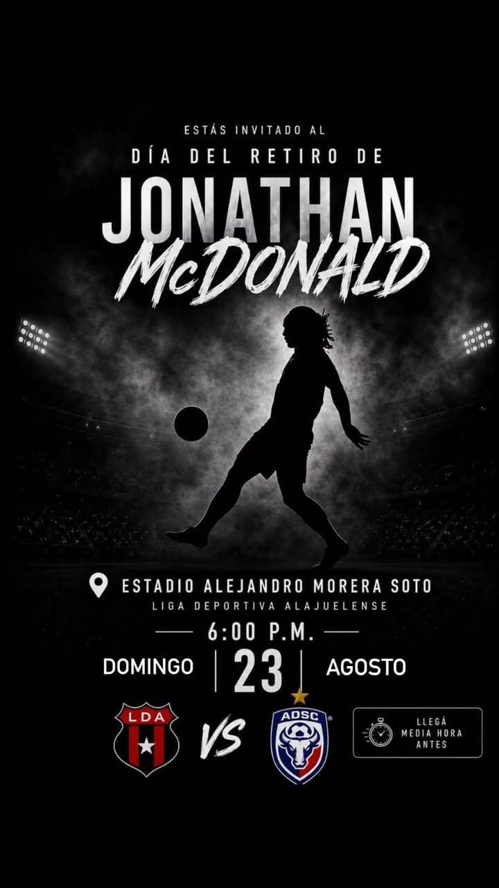 Esta es la invitacion a la despedida de Jonathan McDonald.