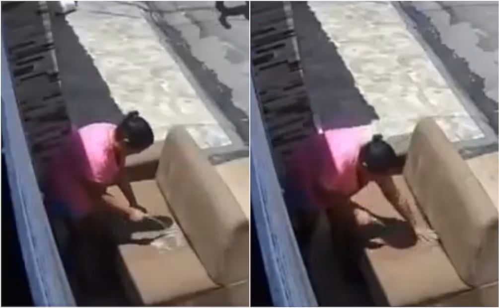 Una mujer perdió su sofá luego de dejarlo secar en la acera. Recolectores lo recogieron por error y el video causó furor en redes.