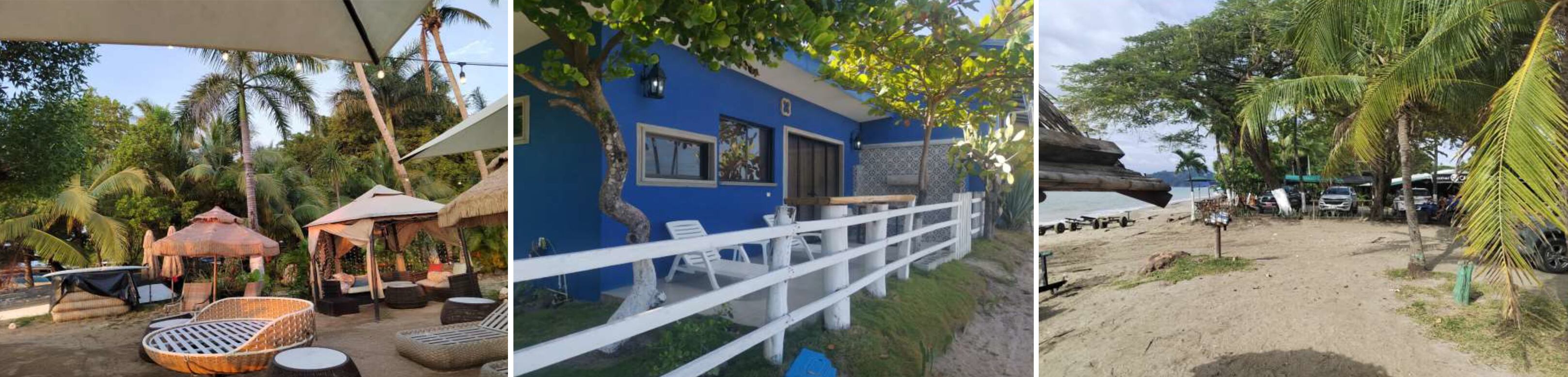 Ejemplos de estructuras dentro de la zona marítimo-terrestre de las costas de San Cruz, confirmadas por la Auditoría Interna de la Municipalidad de ese cantón. Fotografía: Auditoría Interna de la Municipalidad de Santa Cruz.