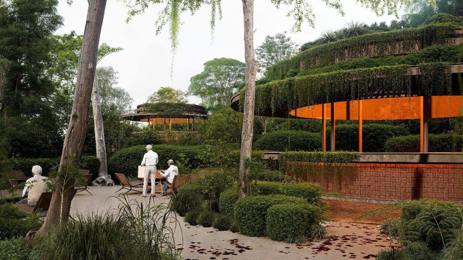 Esta es una ilustración de como se vería el parque Simón Bolívar cuando se convierta en jardín botánico.