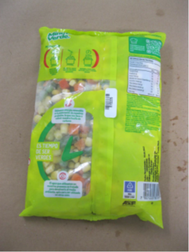 Una bolsa de vegetales congelados