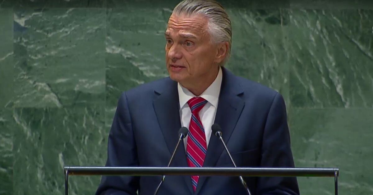 Durante la Asamblea General de la ONU, el canciller costarricense, Arnoldo Tinoco, aseguró que Nicolás Maduro no ganó las elecciones de Venezuela, y que es evidente que se quiere mantener en el poder. (Foto: tomada de Naciones Unidas)