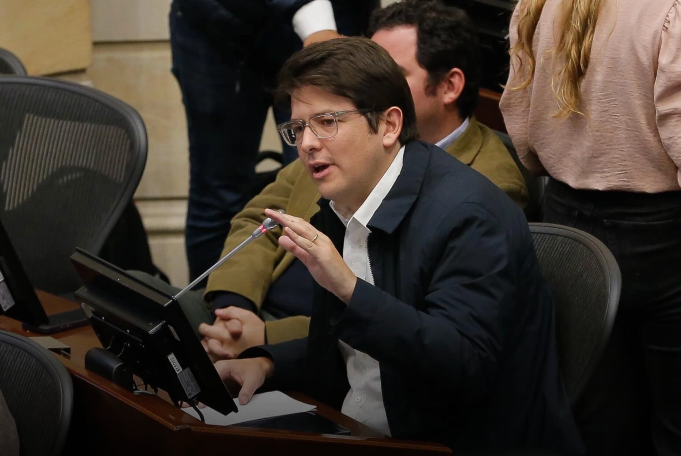 En 2022 encabezó la lista al Senado del Centro Democrático y fue elegido como el senador más votado del país, con 226.000 sufragios. Aquí en una intervención en el Senado. Fotografía: