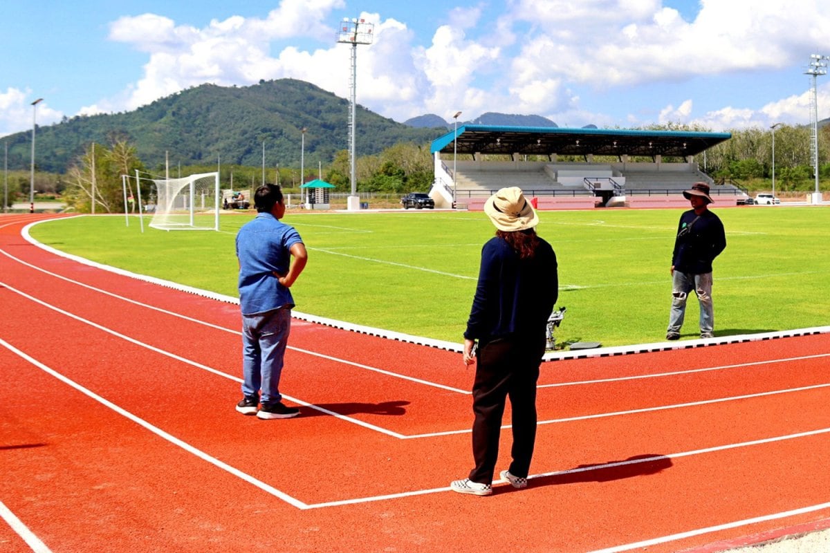 Pista de atletismo del Estadio Municipal de Padang Besar en Songkhla.