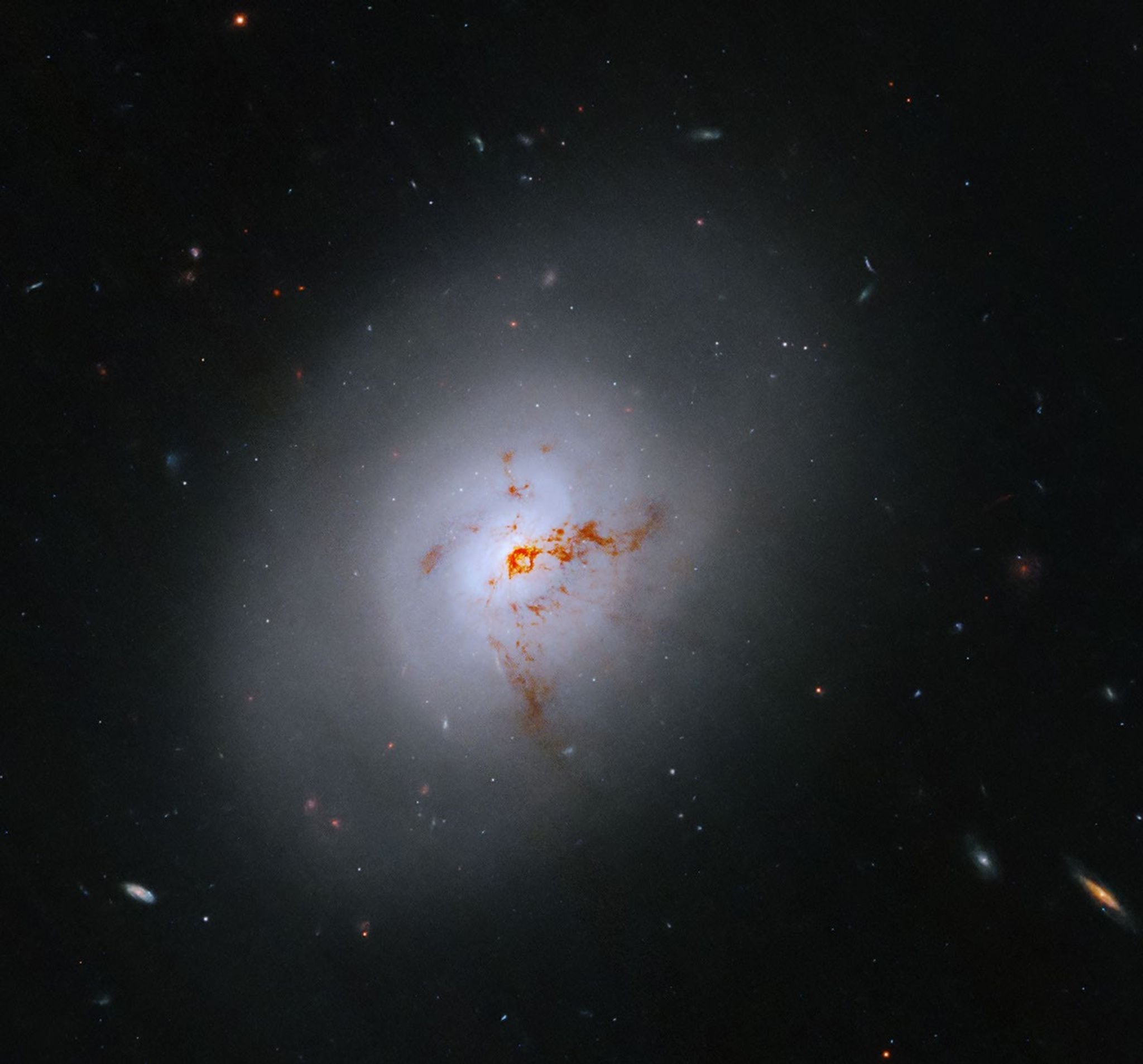 NGC 1266 es una galaxia postestelar observada por Hubble.