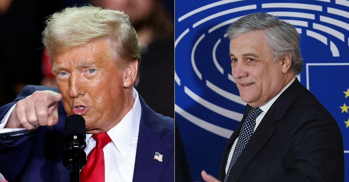En la imagen, de izquierda a derecha, Donald Trump y Antonio Tajani