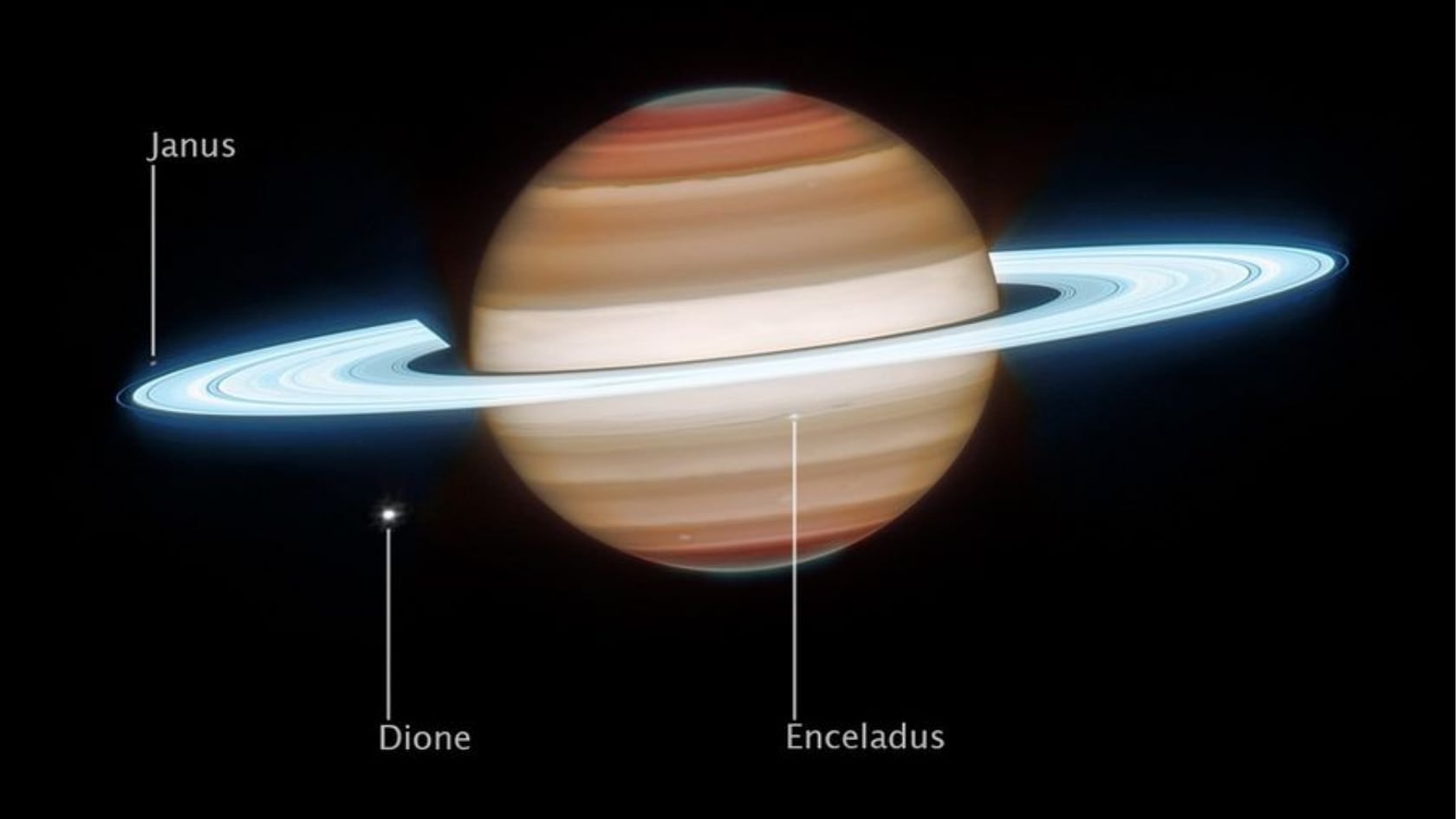 Nuevas imágenes de Saturno muestran tormentas, anillos y lunas con un nivel de detalle sin precedentes gracias a tecnología combinada.