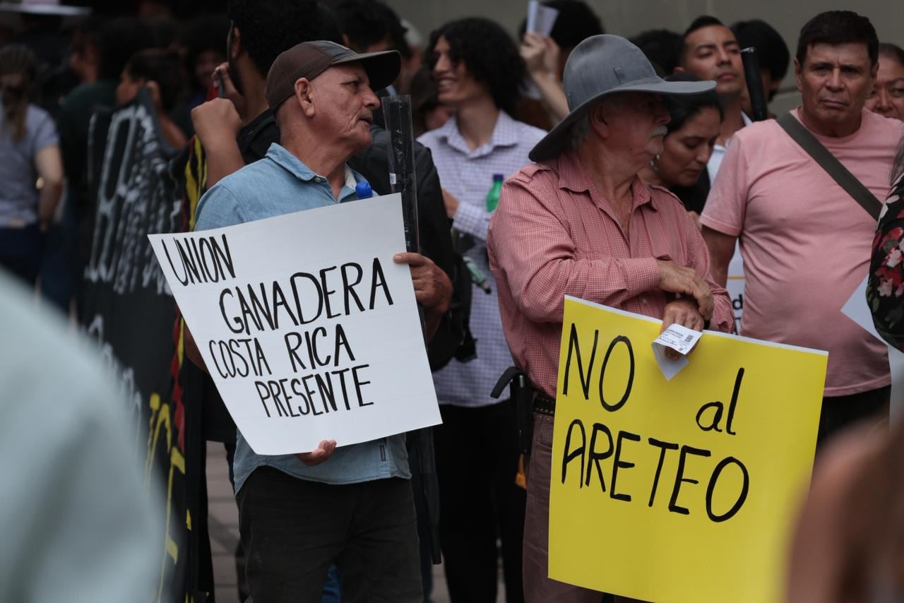 Organizaciones estudiantiles universitarias, sindicatos y sectores sociales convocaron una movilización frente a la Asamblea Legislativa contra el proyecto de Ley de Armonización Eléctrica.
