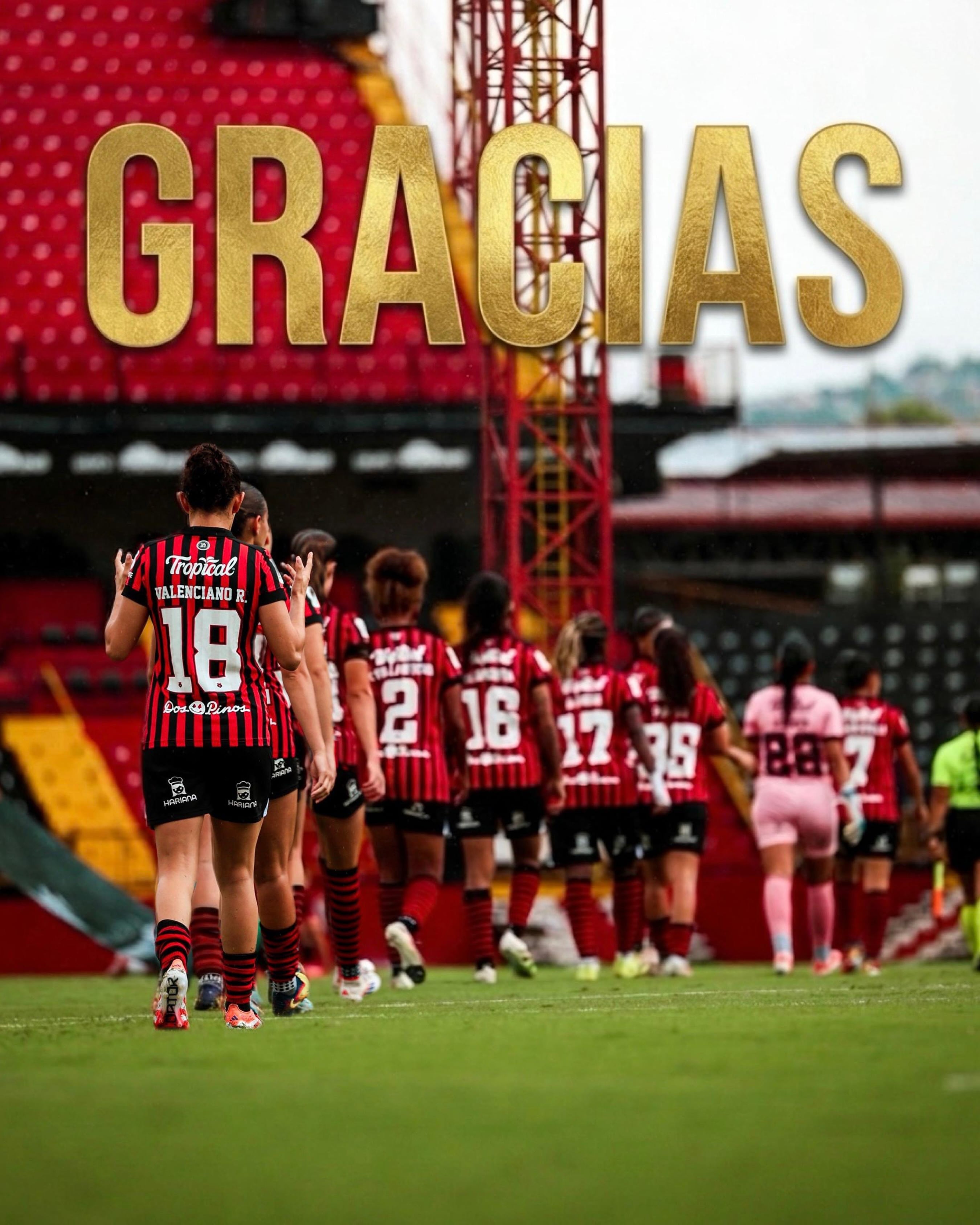 Liga Deportiva Alajuelense colgó este arte en sus redes sociales, luego de que las leonas quedaron eliminadas.