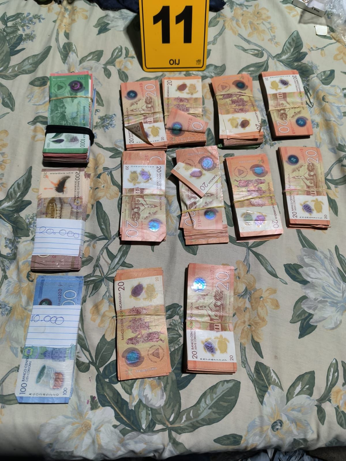 El OIJ incautó más de 15 vehículos y millones en efectivo tras detener a 54 personas.