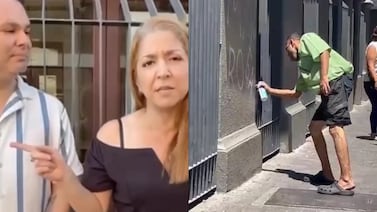 Video muestra a hombre rayando las paredes del teatro Melico Salazar en marcha del 8M