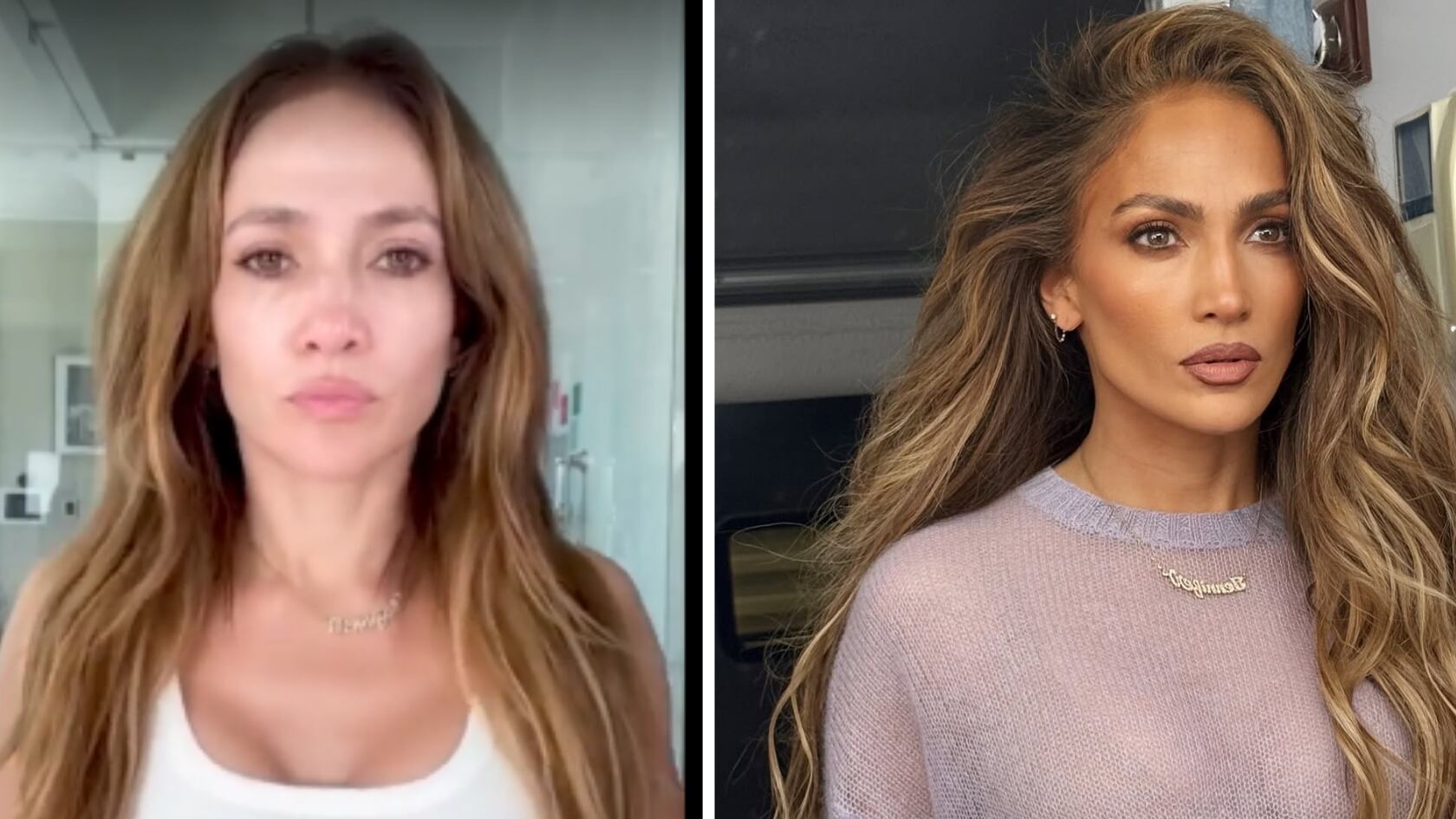 Jennifer López se mostró sin maquillaje y aplicó cremas en un video difundido en Instagram para promocionar su línea de belleza.