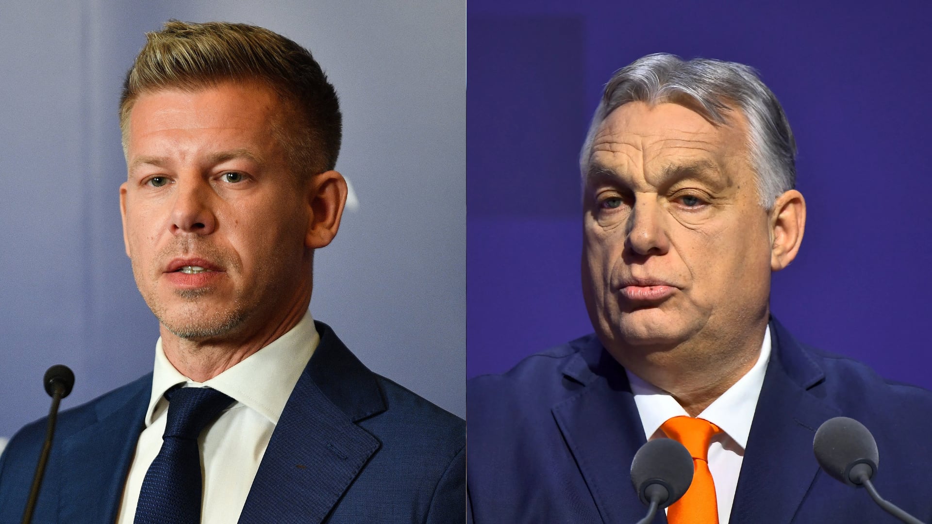 Peter Magyar y Viktor Orban. El primero obtuvo una aplastante victoria en las elecciones de Hungría del 12 de abril 2026 y pone fin a 16 años de gobierno autocrático en Hungría