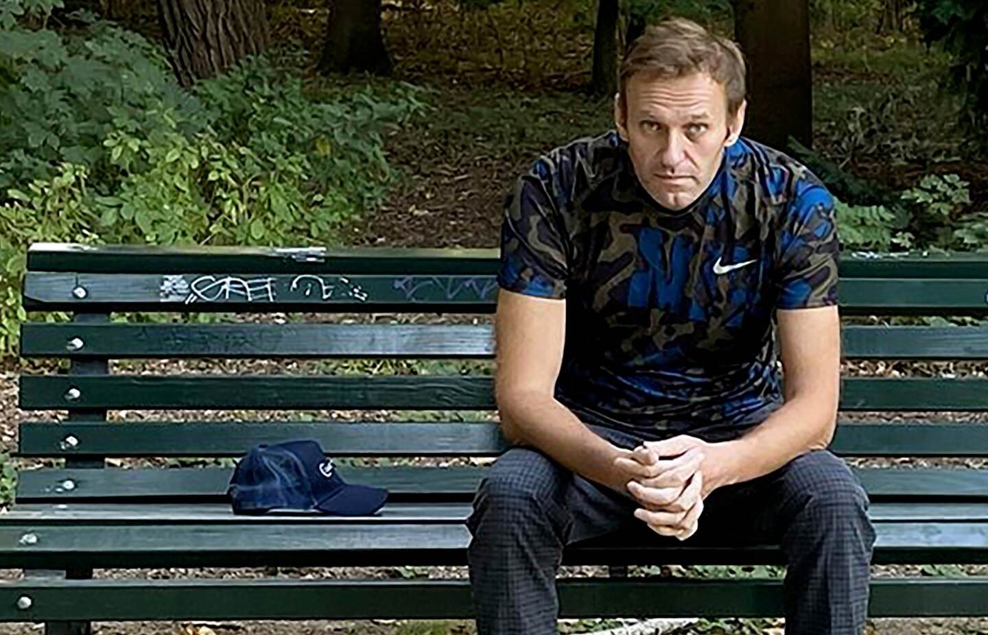 This handout picture posted on September 23, 2020 on the Instagram account of @navalny shows Russian opposition leader Alexei Navalny sitting on a bench in Berlin. - Russian opposition leader Alexei Navalny, who the West believes was poisoned with a Soviet-era nerve agent, has been discharged from hospital after a month, his doctors in Berlin said on September 23, 2020. (Photo by Handout / Instagram account @navalny / AFP) / RESTRICTED TO EDITORIAL USE - MANDATORY CREDIT "AFP PHOTO / Instagram account @navalny / handout" - NO MARKETING - NO ADVERTISING CAMPAIGNS - DISTRIBUTED AS A SERVICE TO CLIENTS
- ALTERNATIVE CROP -