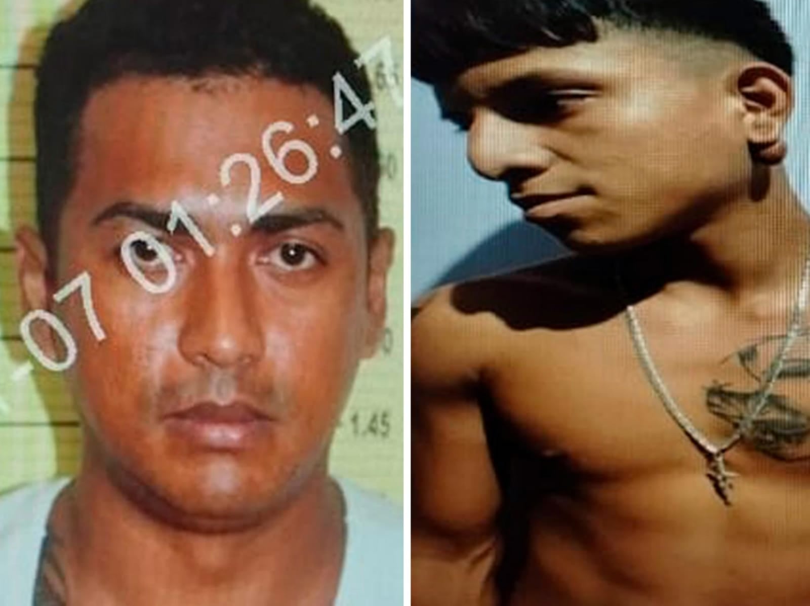 Jonnathan Pérez Méndez de 39 años y Juan Aaron Aguirre Mejía de 19, también son buscados por el OIJ. Este último tiene varios tatuajes, así como una deformación en el lóbulo de la oreja izquierda que podrían facilitar identificarlo. Foto: Cortesía OIJ.