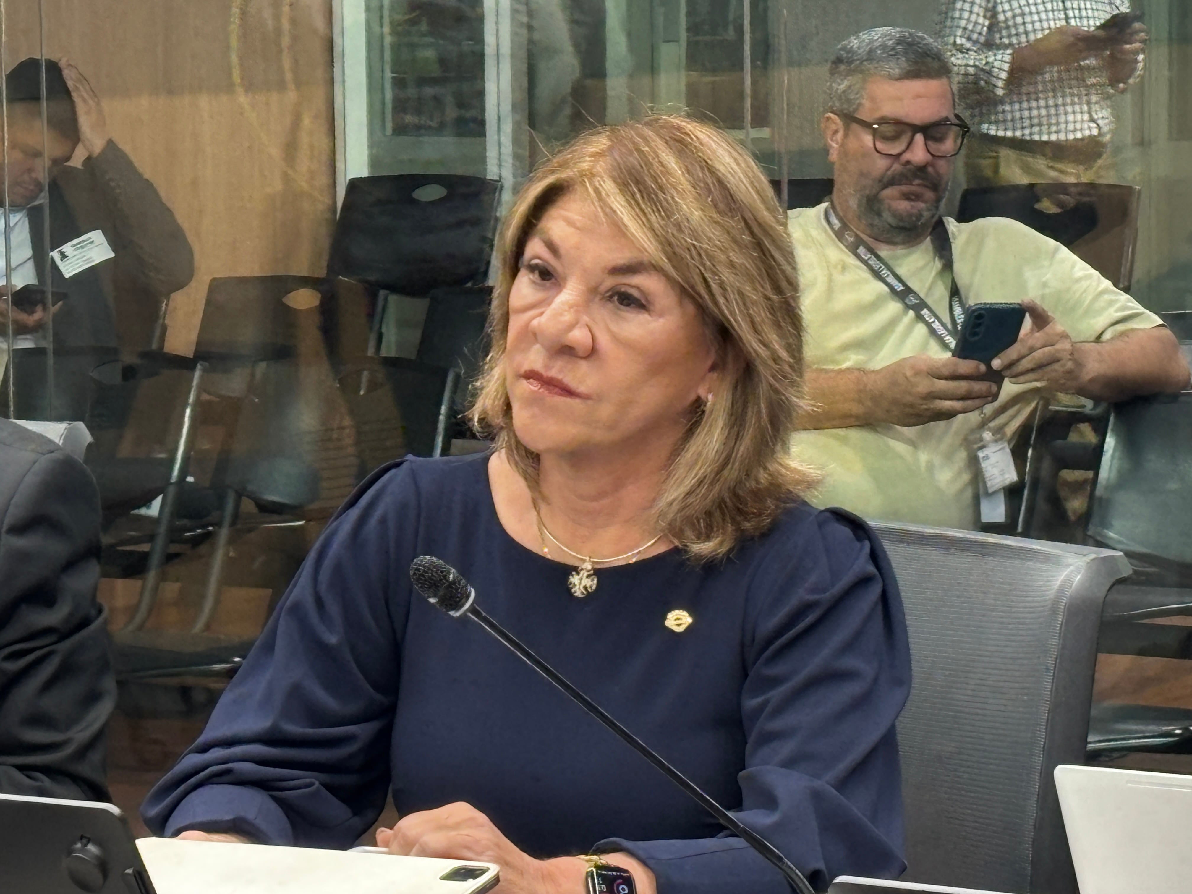 Patricia Solano, presidenta de la Sala de Casación Penal, ante la Comisión de Nombramientos de la Asamblea Legislativa.