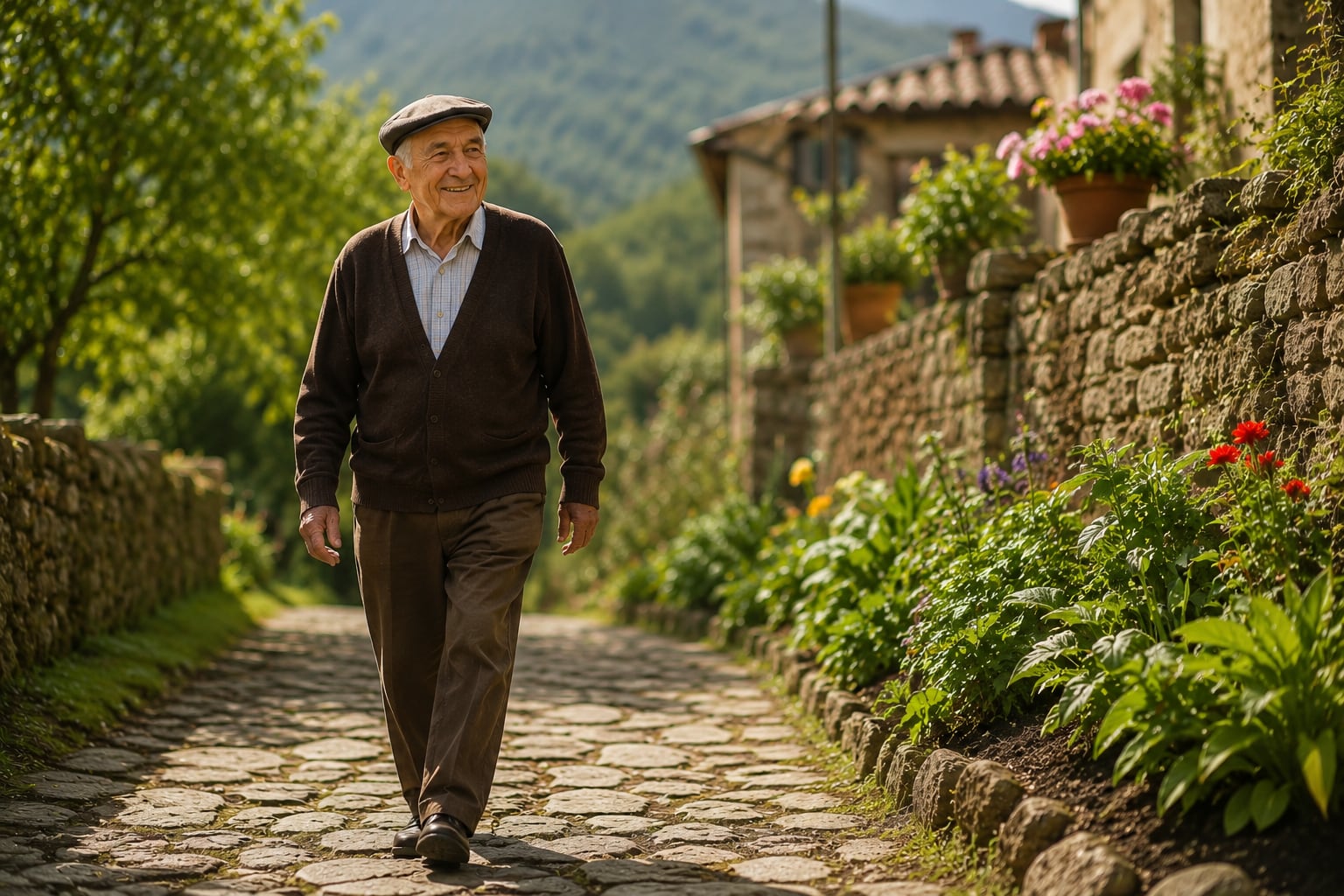 Caminar, cuidar un jardín y mantenerse activo durante el día forman parte de los hábitos que, según Dan Buettner, favorecen una mayor longevidad.