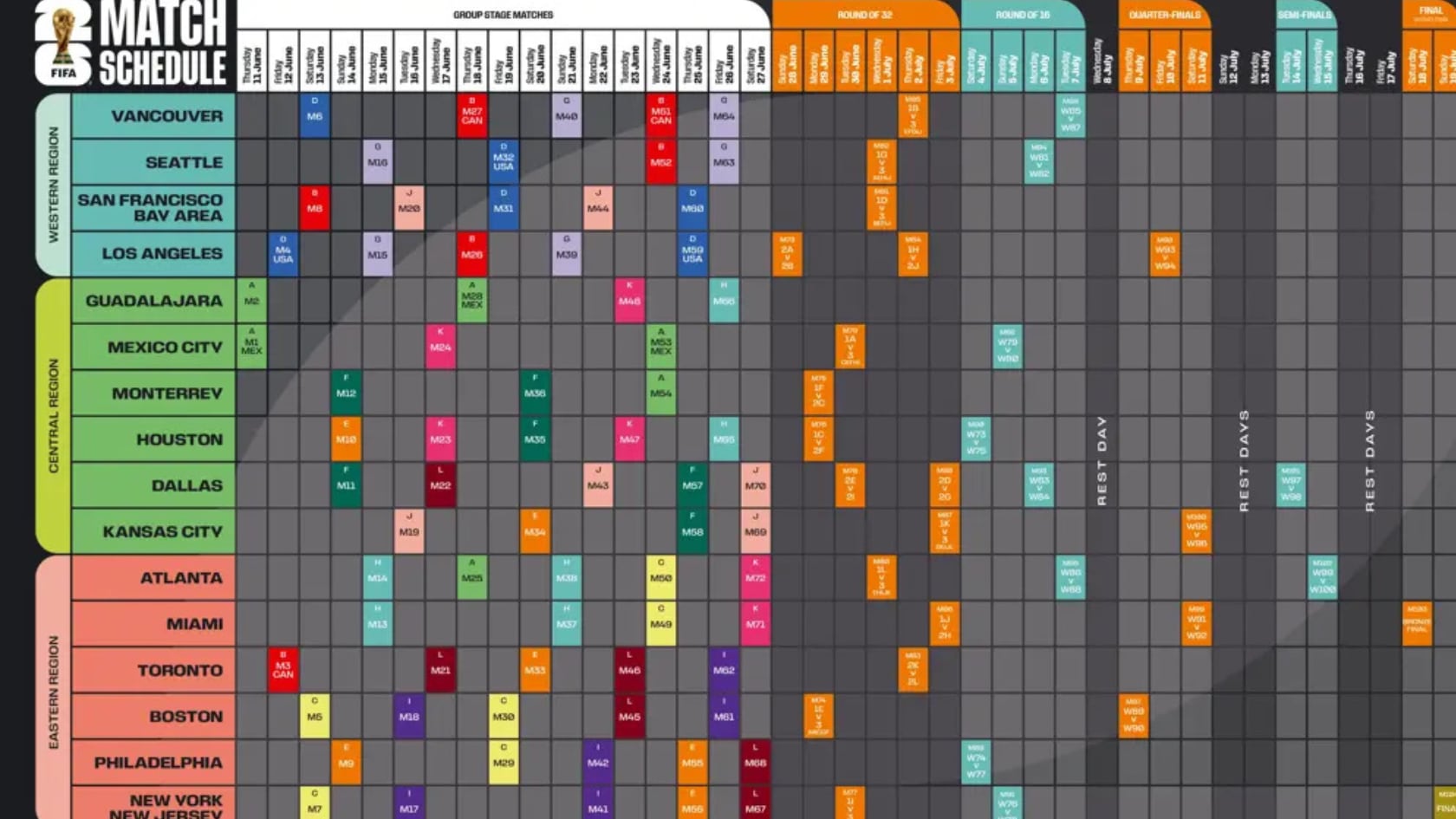 Calendario Mundial 2026