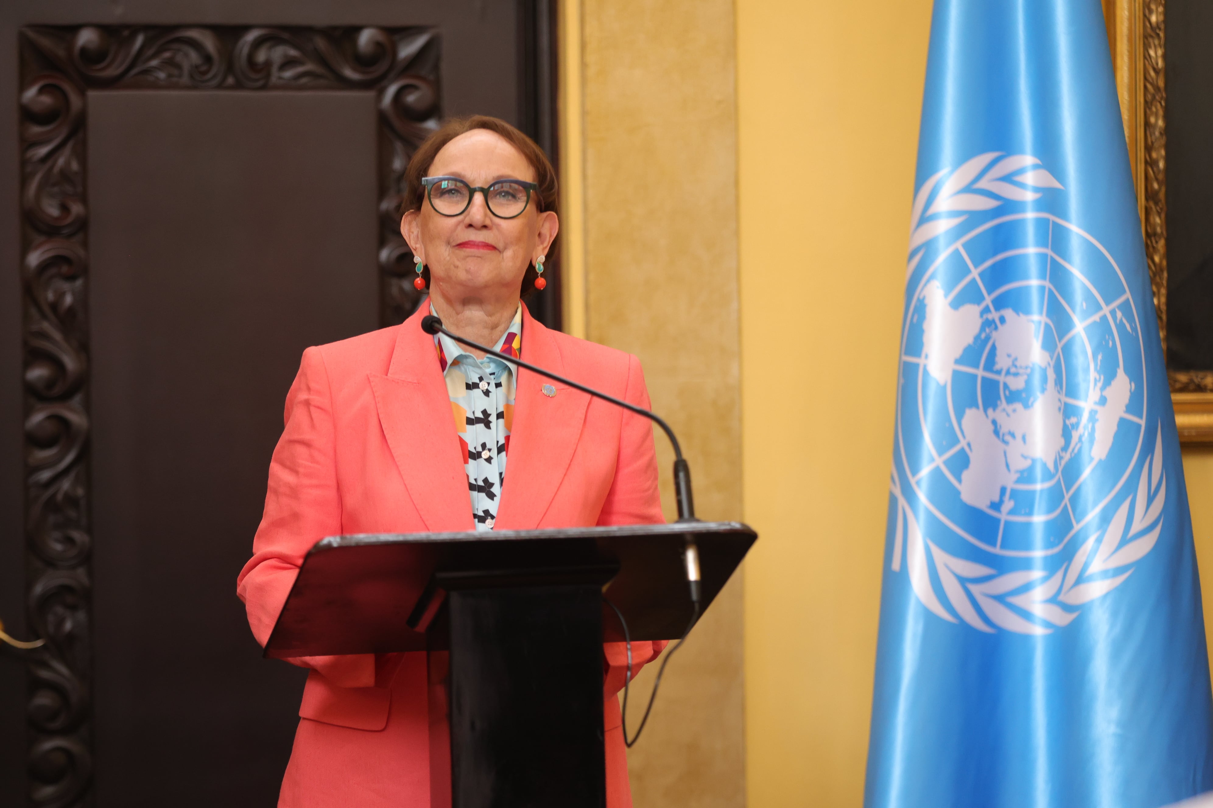 08/10/2025/ Presentación de Rebeca Grynsban como candidata de Costa Rica a la Secretaría General de la ONU en la Casa Amarilla / Foto John Durán