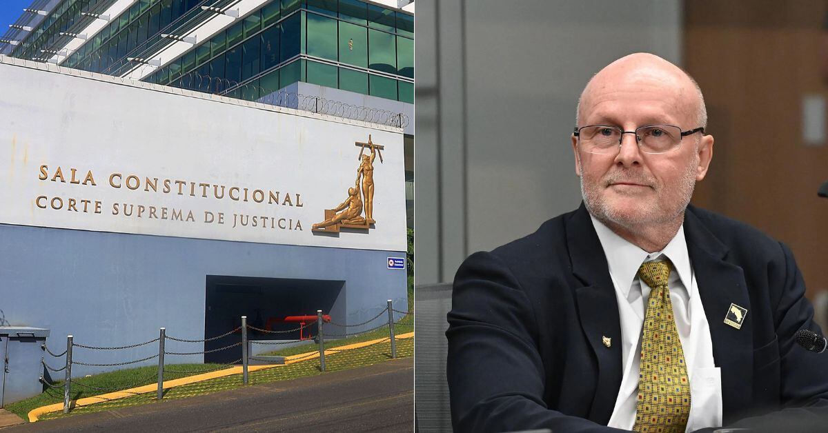 En la imagen la fachada de la Sala Constitucional y el primer vicepresidente Stephan Brunner