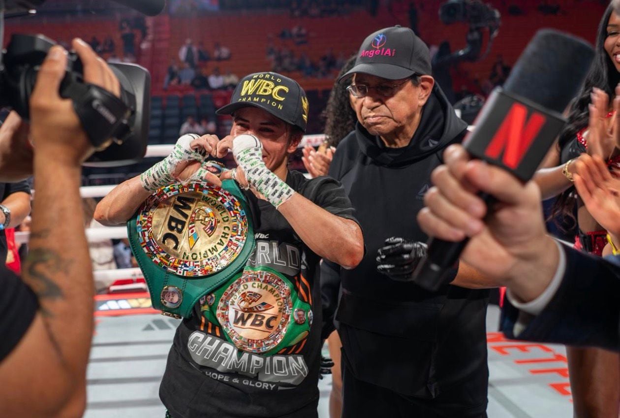 Yokasta Valle consiguió la primera defensa del título en Miami, Estados Unidos.