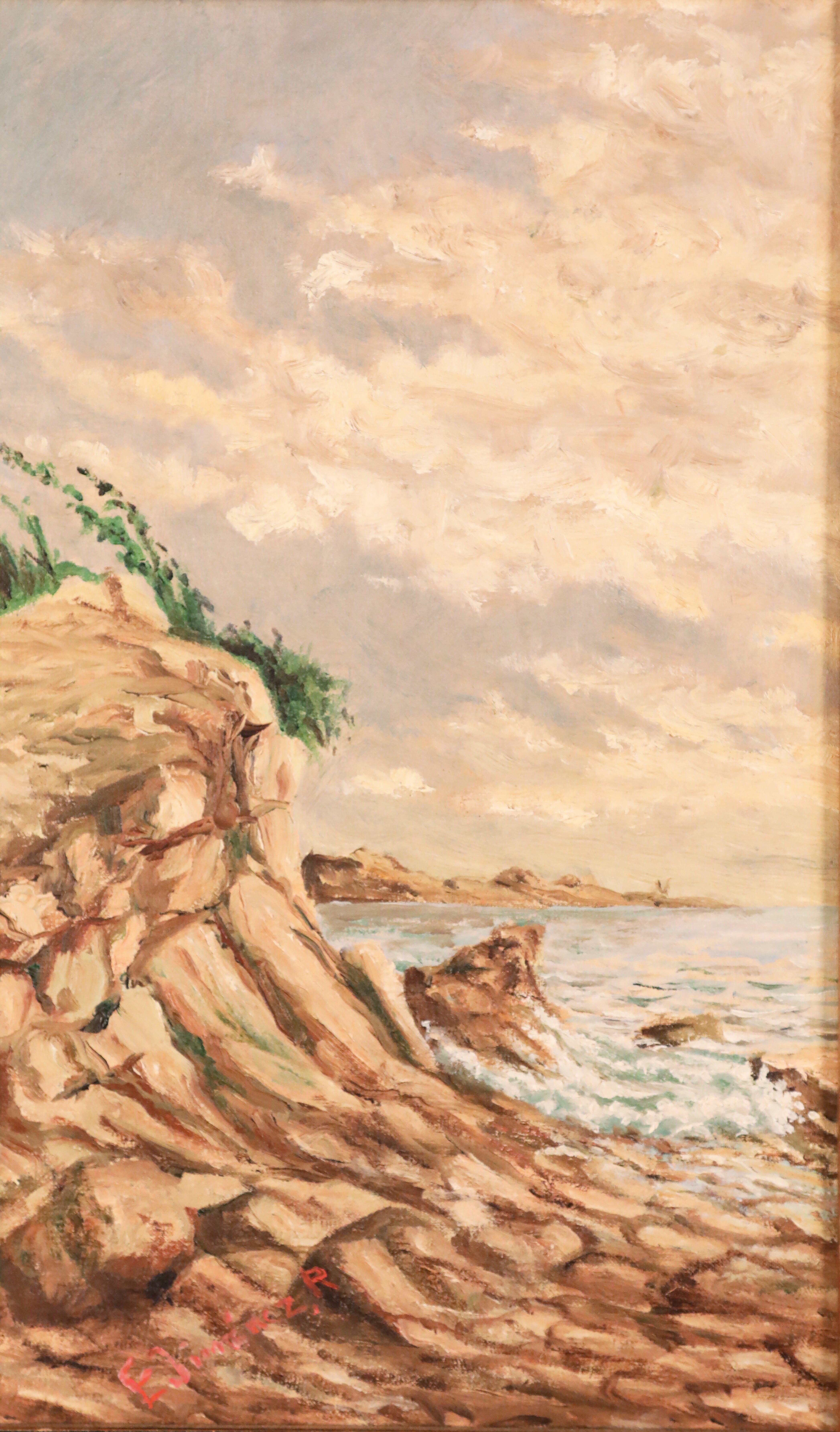 La Roca de Carballo, de Ezequiel Jiménez. Es un óleo sobre tela sin fecha que pertenece a la colección del Museo de Arte Costarricense.