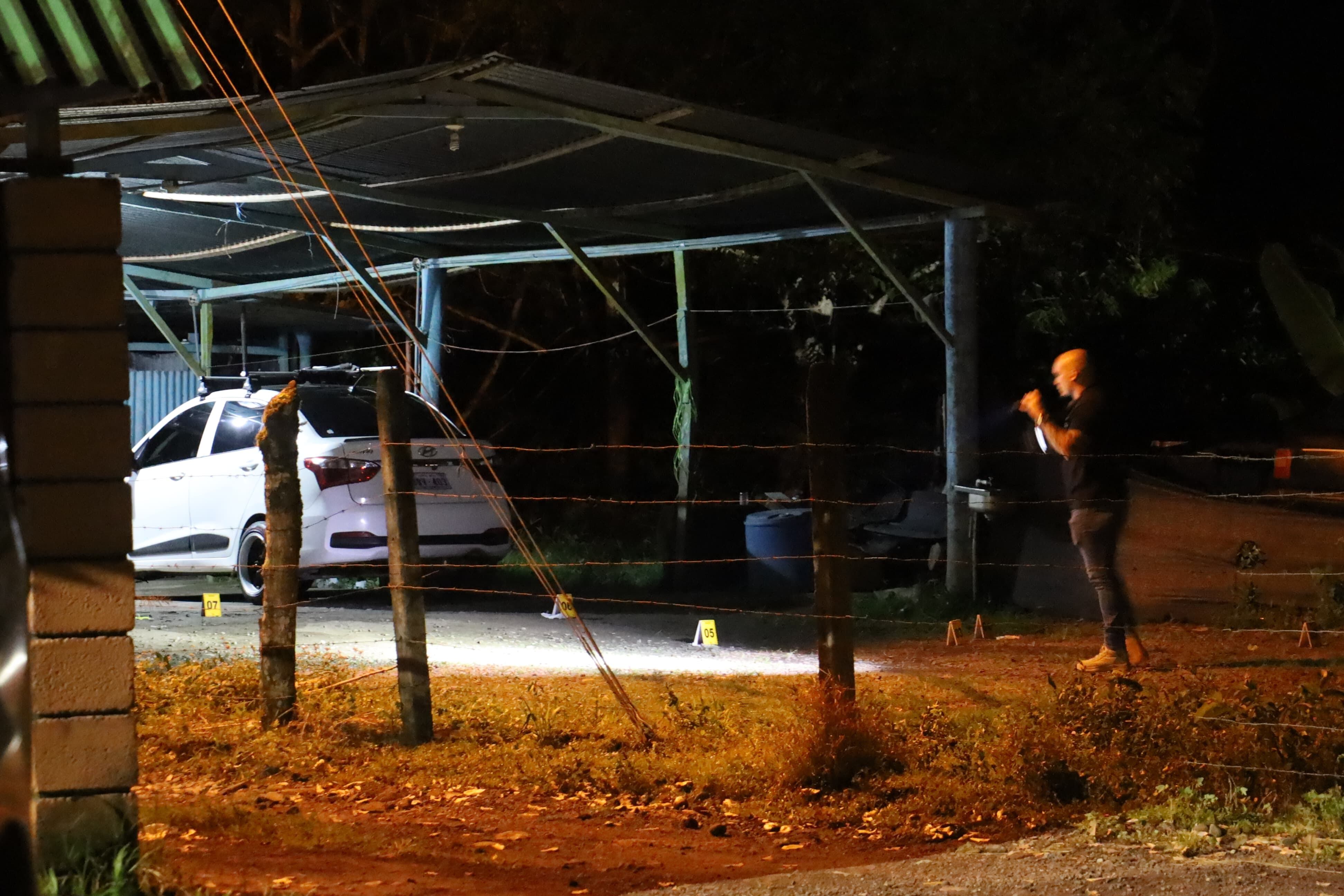 Escena de crimen en Cariari.