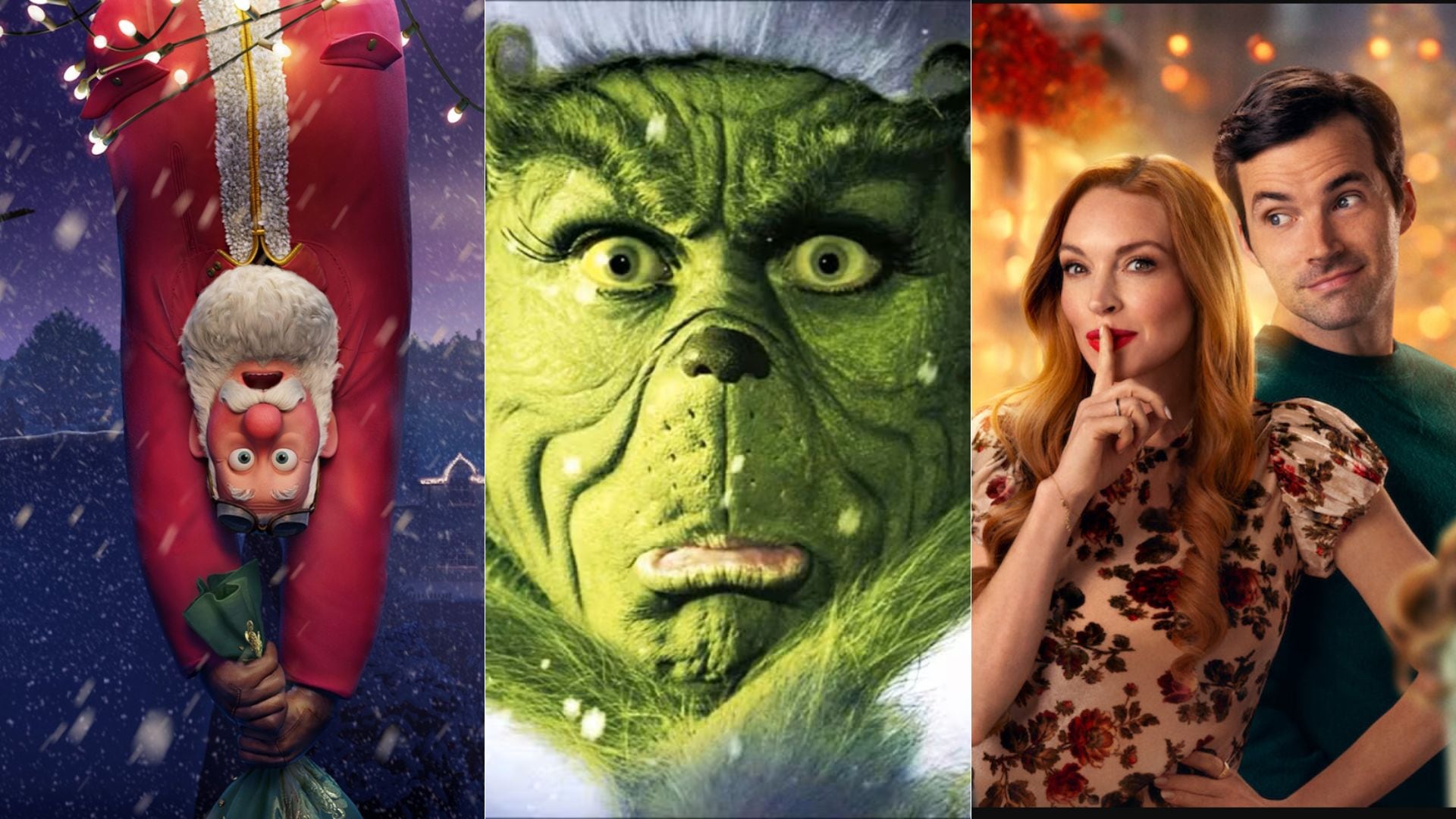 Imágenes de las películas 'Aquella Navidad', 'El Grinch' y 'Nuestro Secretito', disponibles en Netflix.
